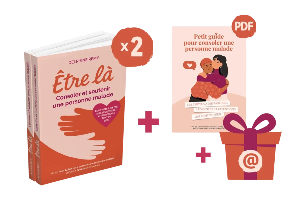 Photo du produit "un pour soi, un pour offrir" pour la prévente du livre "être là" de Delphine