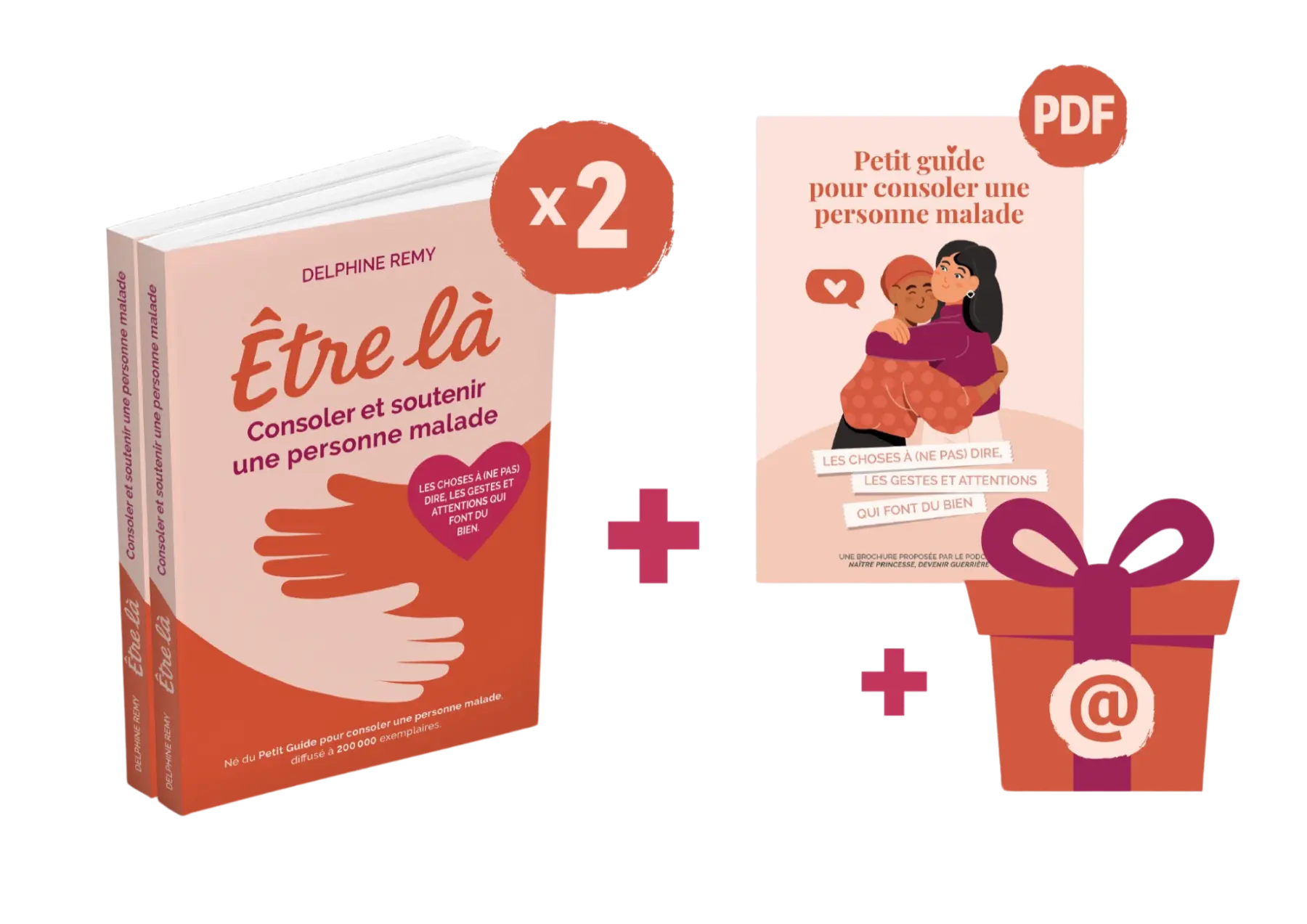 Photo du produit "un pour soi, un pour offrir" pour la prévente du livre "être là" de Delphine