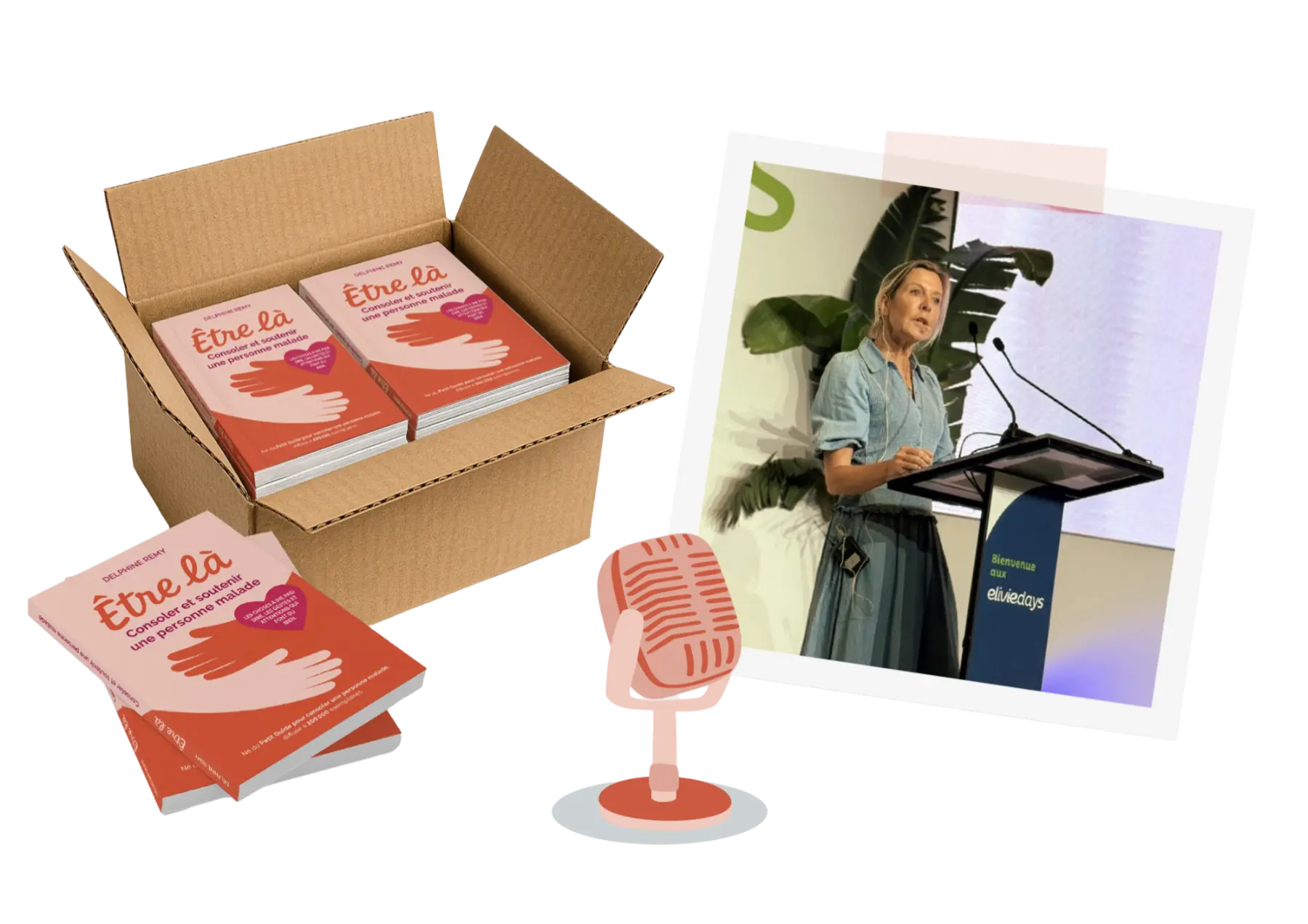 Photo du produit "Une entreprise engagée" pour la prévente du livre "être là" de Delphine